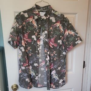 Denim & Flower Multicolor Bird Print Shirt